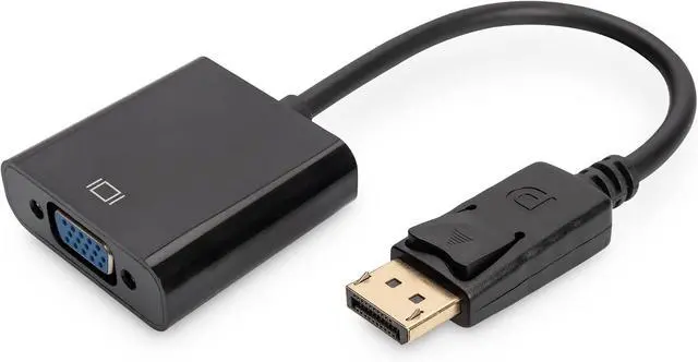 Main image of DIGITUS 0.15m DP Male to HD15 Female DisplayPort Adapter Cable - Black