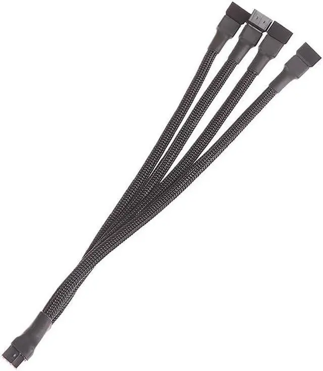 Alt view image 6 of 6 - 1 Fan Distributor Cable 4-pin Adapter Cable 1 to 1 2 3 4 Computer CPU Fan Distributor PC Extension Power Cord Accessories(1 to 4)