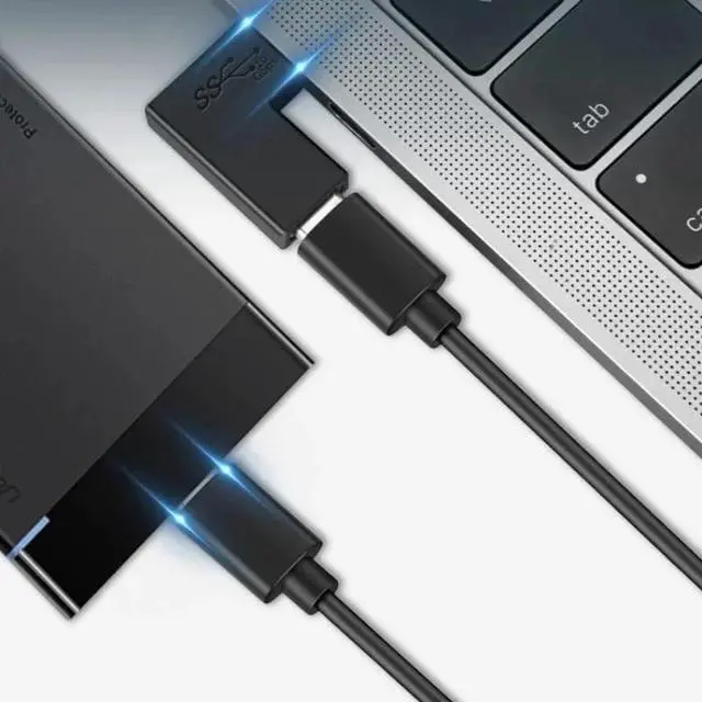 Alt view image 4 of 4 - USB 3.1 Type C Right Angle Adapter Female To Male Elbow Connector For Laptop Tablet PC(NO.9)