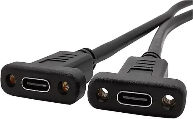 Main image of Wen ST USB C Cable Female to Female Type C Adapter 10Gbps USB 3.1 Adaptor with Panel Mount Screw USB T/ype-C/i Connector Converter 30cm 1m(1m,Uc-221)