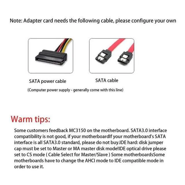 Alt view image 6 of 6 - IDE to SATA Adapter HDD 3.5 inch Hard Disk Converter IDE 39/40Pin to SATA 22Pin Hard Drive Connector with Cable