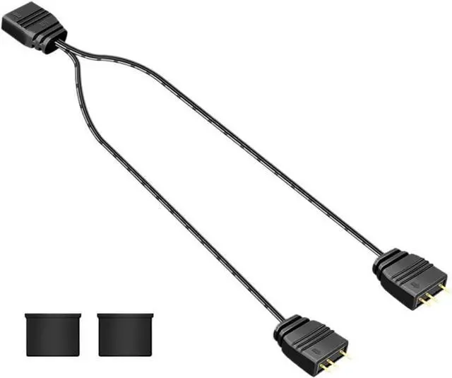 Main image of 1-5PCS ARGB Chassis Fan Splitter 5V 3PIN Connector 1 to 2/3/4 Computer Motherboard Extension Cable 30cm Splitter(4PCS,A)