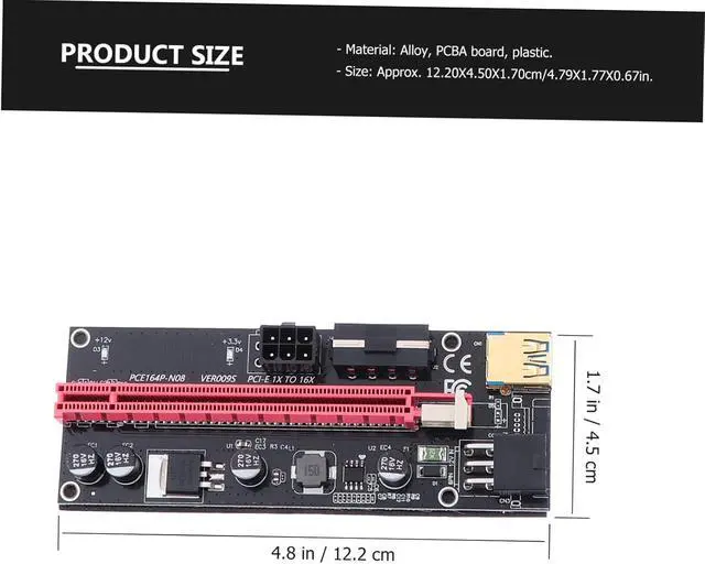 Alt view image 7 of 7 - Mobestech 3sets Pcie Riser Card to Adapter for Graphics Cards Connectors High-Speed Pci Extension Cable Compatible Systems and Stable Design