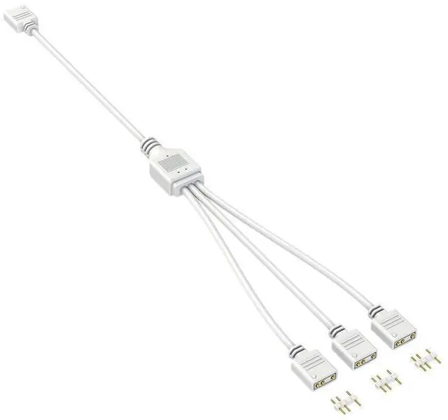 Main image of ARGB Splitter 5V 3 Pin All Mainboard ARGB Extension Cable 1 to 2/3/4(White 1 to 3)