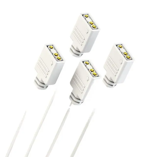 Alt view image 7 of 7 - ARGB Splitter 5V 3 Pin All Mainboard ARGB Extension Cable 1 to 2/3/4(White 1 to 3)