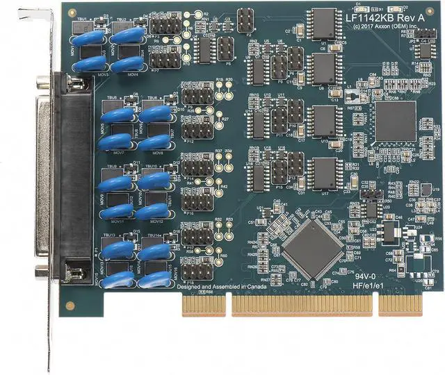 Main image of LF1142KB Universal PCI to 4 Port RS422/485 Galvanically Isolated (Industrial) Host Adapter w/Quadplex Cable 36" DB37M-DB25M-4