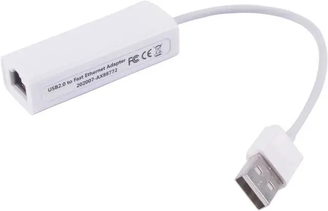 Main image of USB 2.0 Ethernet 10/100 Mbps RJ45 Network Card LAN Adapter Cable 10M 100Mbps with AX88772B AX88772C Chip