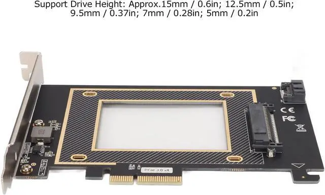 Alt view image 4 of 7 - U.2 to PCIE Adapter, PCIE 3.0 X4 Compatible with PCI Express 3.0 X4/X8/X16, Speed Up Your Computer, Fast Data Transfer Compatible with All 2.5" NVME SSD