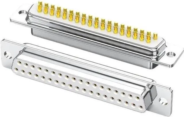 Main image of DB37 Welding Head Plug Industrial Grade 37Pin 45 Degree Metal Zinc Alloy Shell Soldering D-SUB 37 Pin Connector(FH-Solid Pin)
