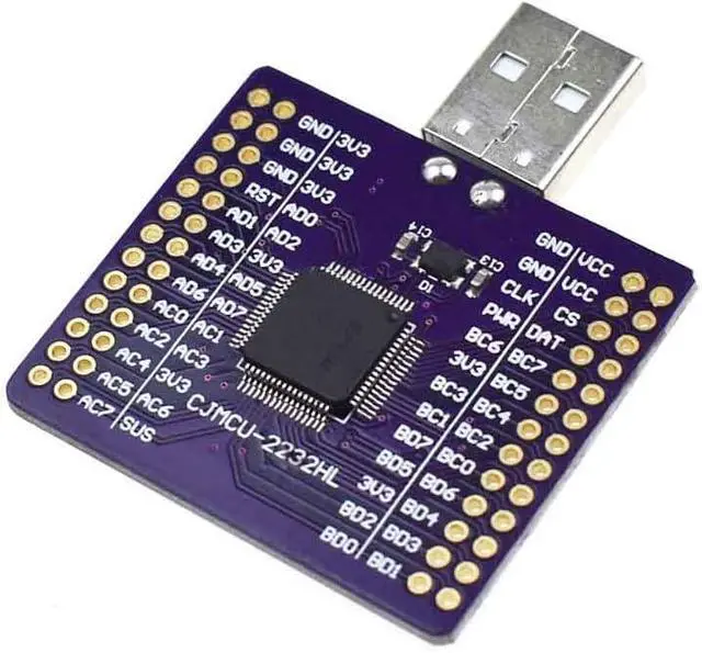 Alt view image 4 of 4 - FT2232HL USB to UART/FIFO/SPI/I2C/JTAG/RS232 Converter Module External Memory Dual Channel