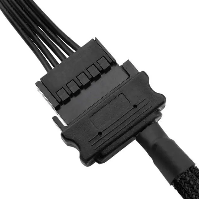 Alt view image 2 of 4 - 3/4 Pin Fan Adapter 15 Pin SATA to 12V PC Case Fan Splitter Extension Power Cable Adapter