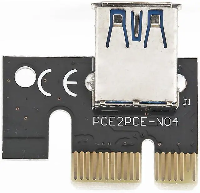 Alt view image 5 of 7 - 2017 USB3.0 PCI Express 1x to 16x Extender Riser Card Adapter 6Pin Powered Cable
