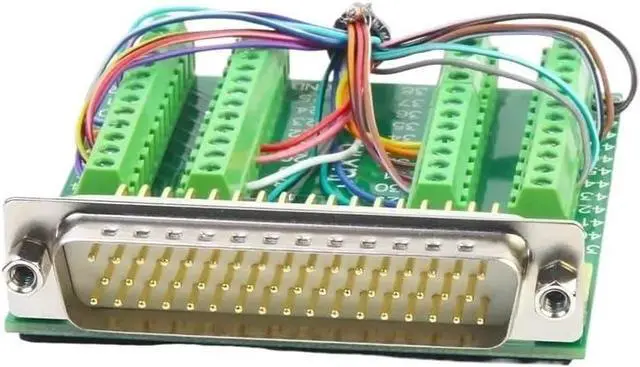 Alt view image 6 of 6 - Pin DB50 Solder-Free Terminal Block 3 Rows of 50 Cores Connector Male Female Board 50 Pin Double-Shielded 1-Meter Cable(Shielded Cable 1M)