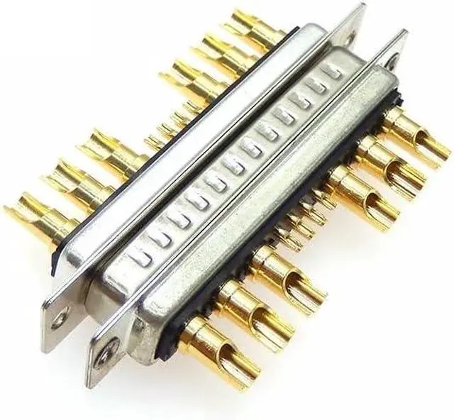 Alt view image 2 of 3 - 1PCS 13W6 30A Gold Plated Male Female high Current Connector D-SUB Adapter Solder Type 13Pin Plug Socket Welding(13W6 Female Socket)