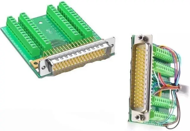 Alt view image 2 of 6 - Pin DB50 Solder-Free Terminal Block 3 Rows of 50 Cores Connector Male Female Board 50 Pin Double-Shielded 1-Meter Cable(Shielded Cable 1M)