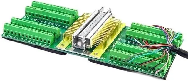 Alt view image 4 of 6 - Pin DB50 Solder-Free Terminal Block 3 Rows of 50 Cores Connector Male Female Board 50 Pin Double-Shielded 1-Meter Cable(Shielded Cable 1M)