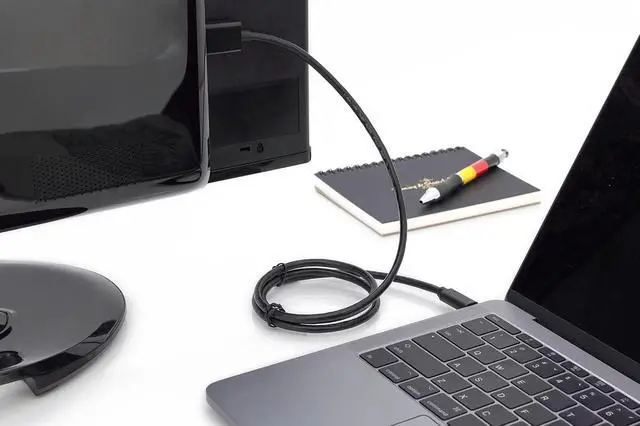 Alt view image 5 of 7 - Digitus USB Type-C Adapter Cable, Type C to HDMI A M/5.0m, 4K/60Hz, 18GB, CE, sw, Gold
