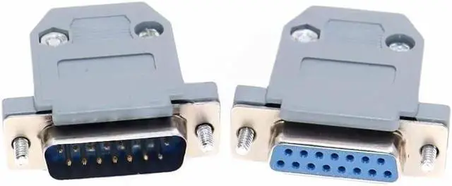 Alt view image 5 of 5 - Metal MI NI Serial Port 9Pin Display to DB15Pin Male Female Converter HD15/DB9 VGA (D-SUB, RGB)(DB9 F-DB15 M)