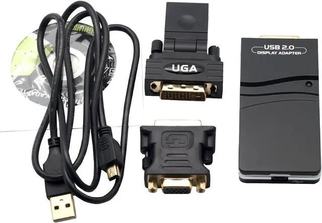 Main image of USB 2.0 to VGA/DVI/HDMI Multi Display Adapter/Video Graphics Adapter for Multiple Monitors up to 1920x1080 Pixels (Supports Windows 10, 8.1, 8, 7, XP