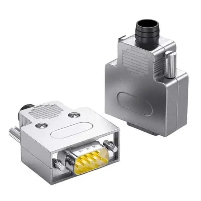 Alt view image 2 of 6 - Metal DB9 Female Male Connector D-SUB 9Pin Serial Port RS232/485 Plug 9-pin Com Interface Soldering Header Adapter(PF)