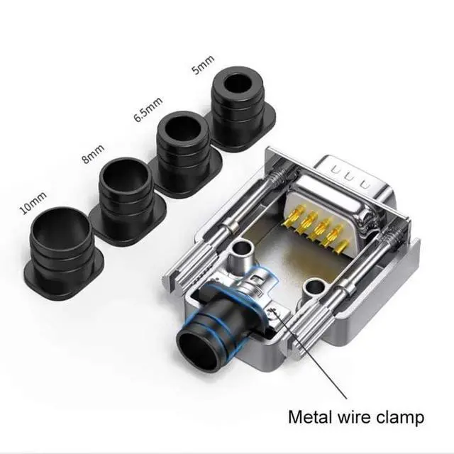Alt view image 5 of 6 - Metal DB9 Female Male Connector D-SUB 9Pin Serial Port RS232/485 Plug 9-pin Com Interface Soldering Header Adapter(PF)