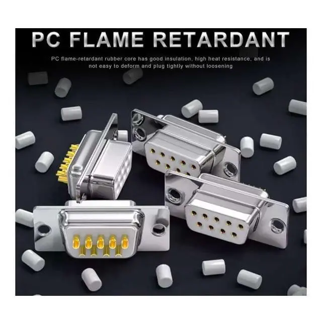 Alt view image 4 of 6 - Metal DB9 Female Male Connector D-SUB 9Pin Serial Port RS232/485 Plug 9-pin Com Interface Soldering Header Adapter(PF)
