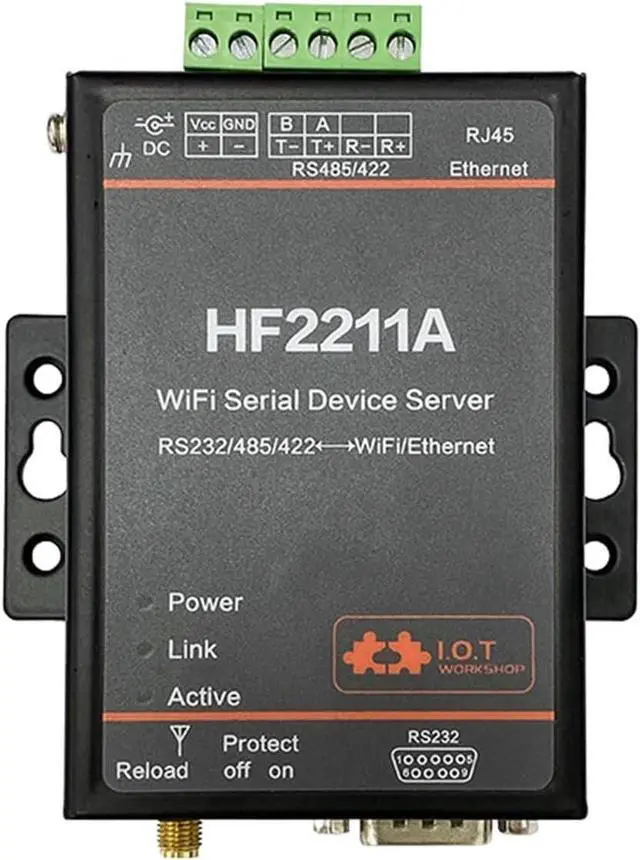 Alt view image 3 of 5 - Serial Device Server RS232/RS485/RS422 Serial Port to Ethernet Converter Module HF2211 HF2211A Available(Power y Cable)