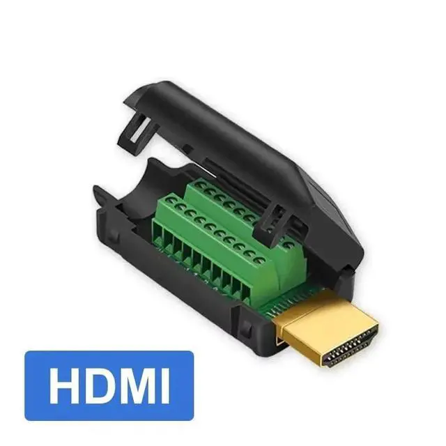 Alt view image 2 of 5 - HDMI Solder-Free Plug Male Head Connector HDMI-Compatible V2.0 Welding Female Connectors 4K HD Line Repair DIY Adapter(B)