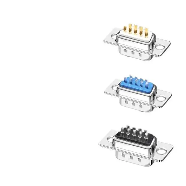 Alt view image 6 of 7 - DB9 Serial Plug Connector 2 Rows Gold-Plated 9 Pin RS232 Connector Male Female DB 9 COM PLC Serial Adapter with Metal Shell(Female)