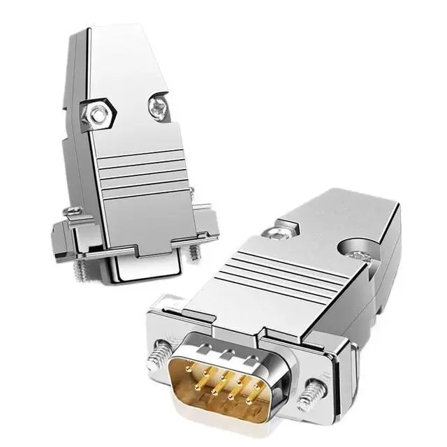Alt view image 7 of 7 - DB9 Serial Plug Connector 2 Rows Gold-Plated 9 Pin RS232 Connector Male Female DB 9 COM PLC Serial Adapter with Metal Shell(Female)