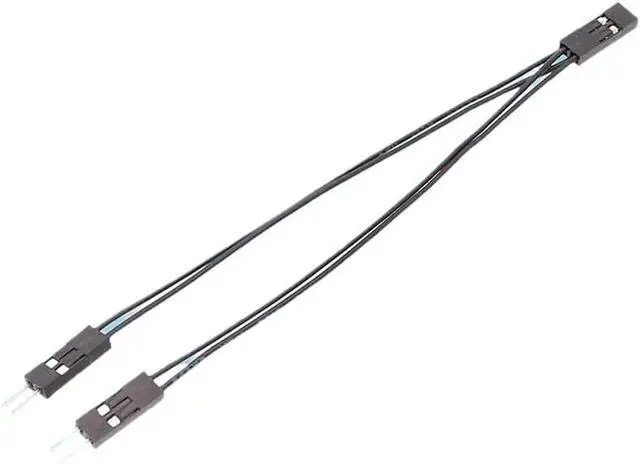 Alt view image 3 of 7 - Terminal Wire 2.54mm Single Female to Dual Male Jumper 10cm 2 Pins for PC Motherboard Power SW/Reset HDD Hard Drive(10PCS)