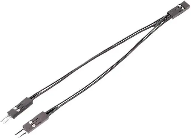Alt view image 5 of 7 - Terminal Wire 2.54mm Single Female to Dual Male Jumper 10cm 2 Pins for PC Motherboard Power SW/Reset HDD Hard Drive(10PCS)