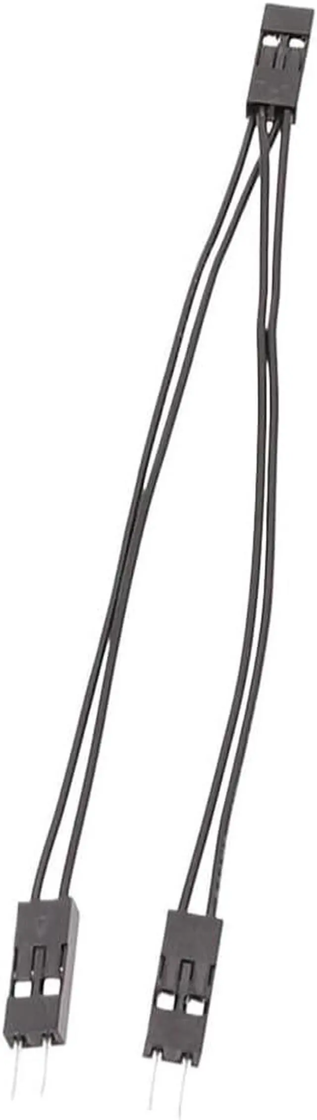 Alt view image 7 of 7 - Terminal Wire 2.54mm Single Female to Dual Male Jumper 10cm 2 Pins for PC Motherboard Power SW/Reset HDD Hard Drive(10PCS)