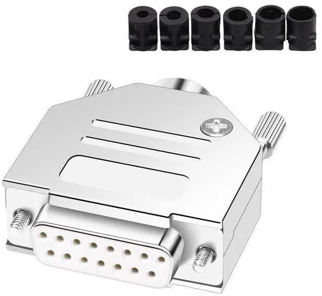 Main image of Industrial Metal DB15 Welding Head Plug Male Female 2-Rows 15 Pin Connector D-SUB HDB15 COM Serial Port Soldering Connectors(F)