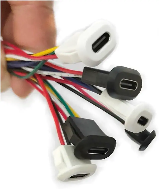 Alt view image 3 of 7 - USB Type C Female Jack Connector - 3A High Current Fast Charging Port for Various Devices (2P/4P/6P Options)(2P White,5pcs)
