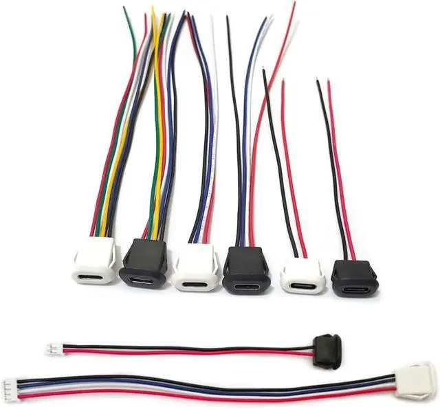 Alt view image 4 of 7 - USB Type C Female Jack Connector - 3A High Current Fast Charging Port for Various Devices (2P/4P/6P Options)(2P White,5pcs)