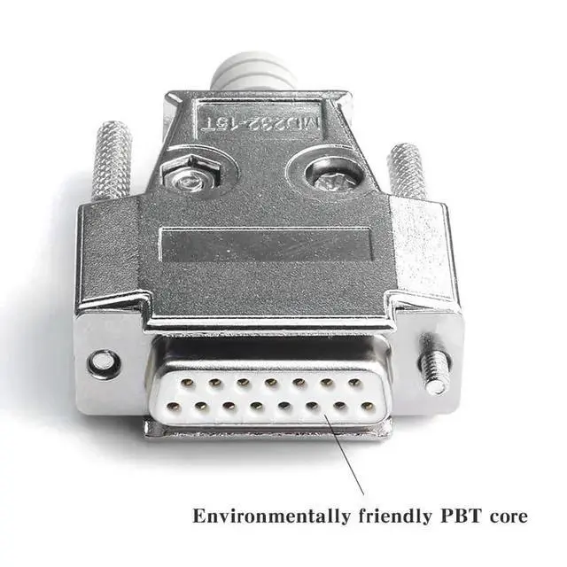 Alt view image 5 of 5 - DB15 Industrial-Grade Male Female Plug Sol*/id Needle 2 Rows 15 Pin Serial Port Connector DB15 D-SUB Metal Shell Soldering Plug(Female-PS)