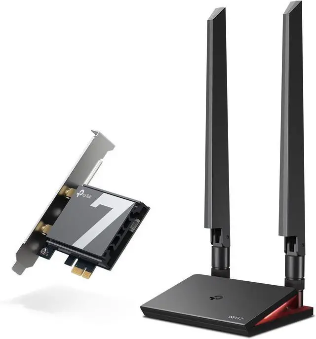 Main image of TP-Link WiFi 7 BE9300 PCIe WiFi Card for Desktop PC(Archer TBE550E), Tri-Band Wireless Adapter, Bluetooth 5.4, Multicolor Status LED, Supports AMD/Intel, Not Compatible with Windows 10/Linux
