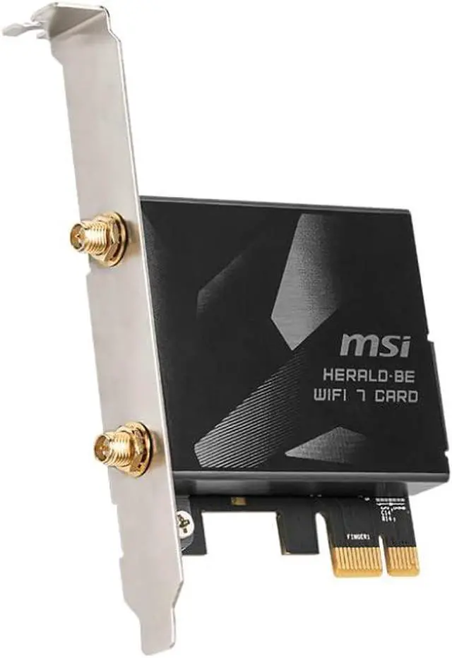 Alt view image 3 of 5 - MSI Herald-BE WI-FI 7 MAX (Wi-Fi 7, 802.11BE, Bluetooth 5.4, PCIe, Multi-Link Operation Technology, External Antenna)