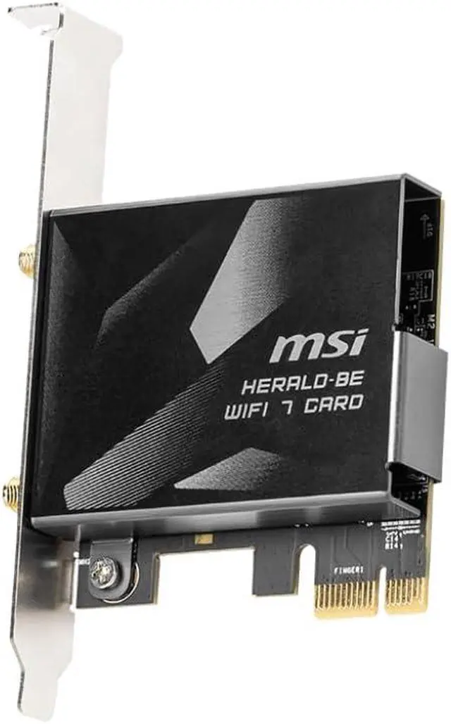 Alt view image 4 of 5 - MSI Herald-BE WI-FI 7 MAX (Wi-Fi 7, 802.11BE, Bluetooth 5.4, PCIe, Multi-Link Operation Technology, External Antenna)