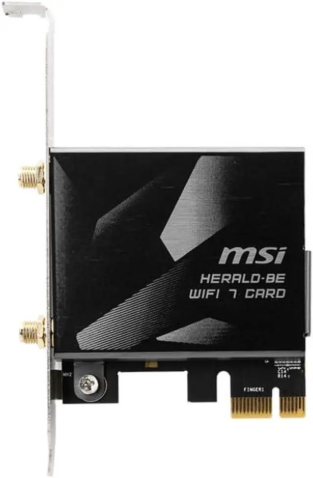 Alt view image 5 of 5 - MSI Herald-BE WI-FI 7 MAX (Wi-Fi 7, 802.11BE, Bluetooth 5.4, PCIe, Multi-Link Operation Technology, External Antenna)