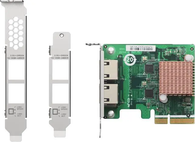 Alt view image 4 of 6 - QNAP QXG-2G2T-I225 Dual Port 2.5GbE 4-Speed Network Card