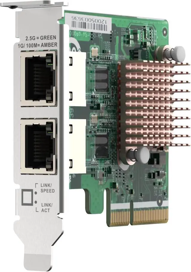 Alt view image 5 of 6 - QNAP QXG-2G2T-I225 Dual Port 2.5GbE 4-Speed Network Card