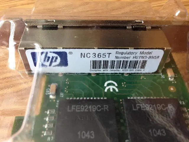 Alt view image 2 of 4 - HP 593743-001 NC365T 4-Port ETHERNET NIC Card 593720-001, 593722-B21