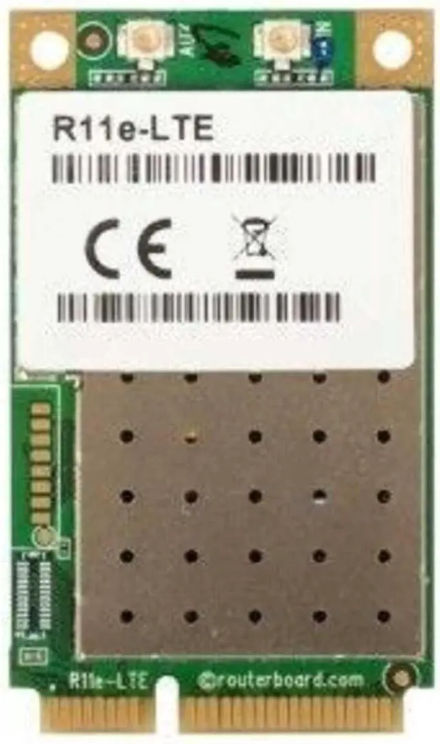 Main image of Mikrotik R11e-LTE Internal 150Mbit/s Networking Card - Networking Cards (Internal, Wireless, Mini PCI Express, 150Mbit/s, Gold, Green)