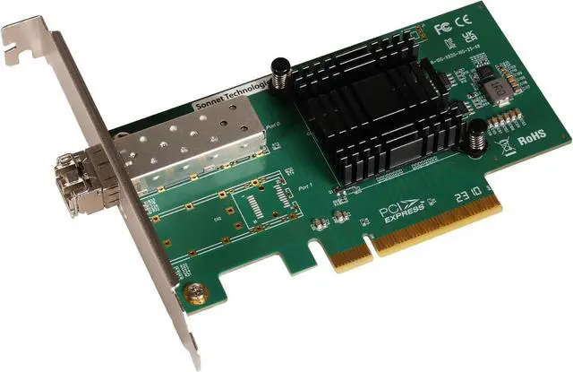 Main image of Sonnet Solo10G SFP+ V2 PCIe Card - Single-Port Optical 10 Gigabit Ethernet PCIe Card with SFP+ Transceiver