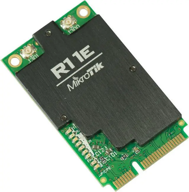 Main image of Mikrotik R11e-2HnD 2.4Ghz 802.11b/g/n 800mW mini PCI-e card 2 X u.fl 5W