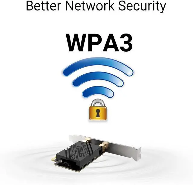 Alt view image 6 of 7 - ASUS BE6500 (PCE-BE90BT) Tri Band PCI-E WiFi 7 (802.11be), Bluetooth 5.4, WPA3 Network Security, OFDMA and MU-MIMO, Multi-Link Operation, TAA Compliant