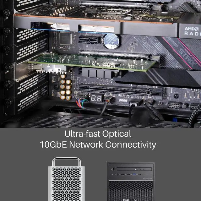 Alt view image 5 of 7 - Sonnet Twin10G SFP28 PCIe Card Optical 10 Gigabit Ethernet