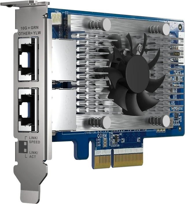 Alt view image 2 of 7 - QNAP QXG-10G2T-X710 Two Port 10GbE Network Card with SR-IOV and iSCSI, Block-Based and Supports Multiple Virtual Disk Modes
